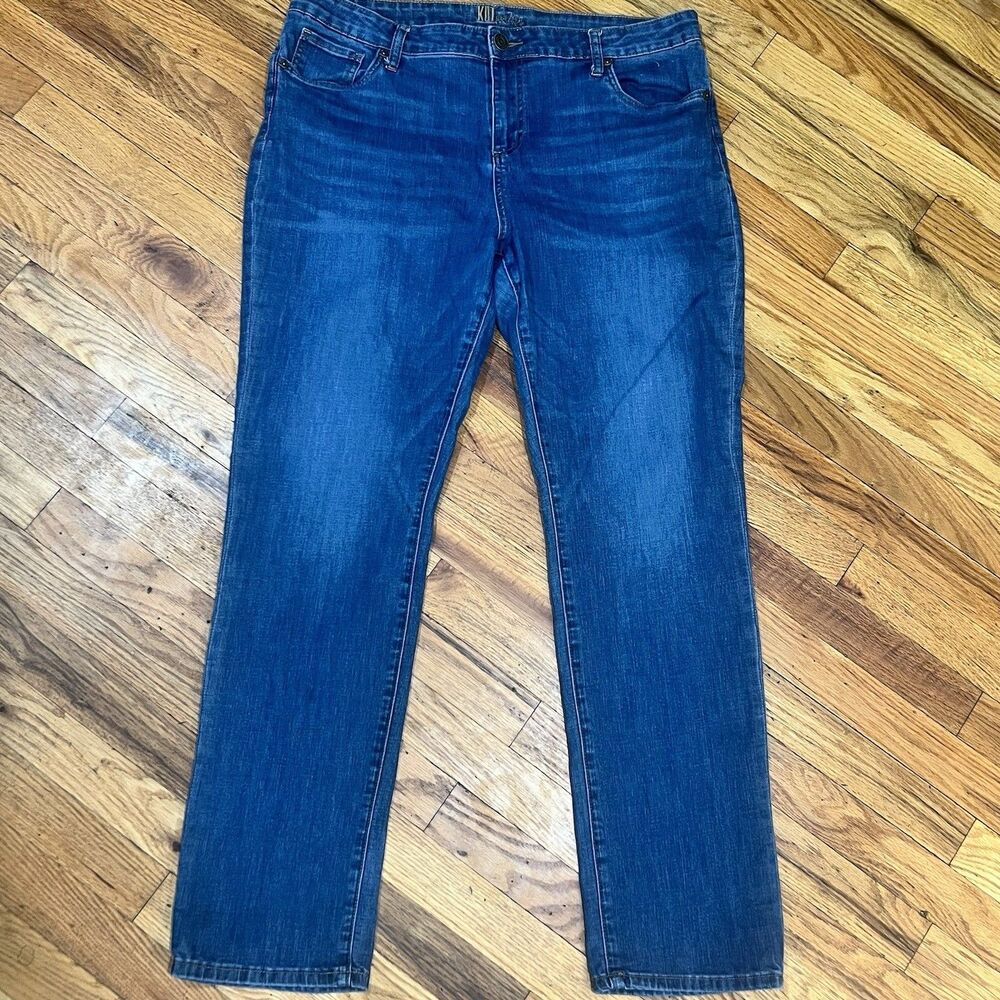 KUT from the Kloth Women's Blue Denim Jeans Stretch Medium Wash Classic Fit